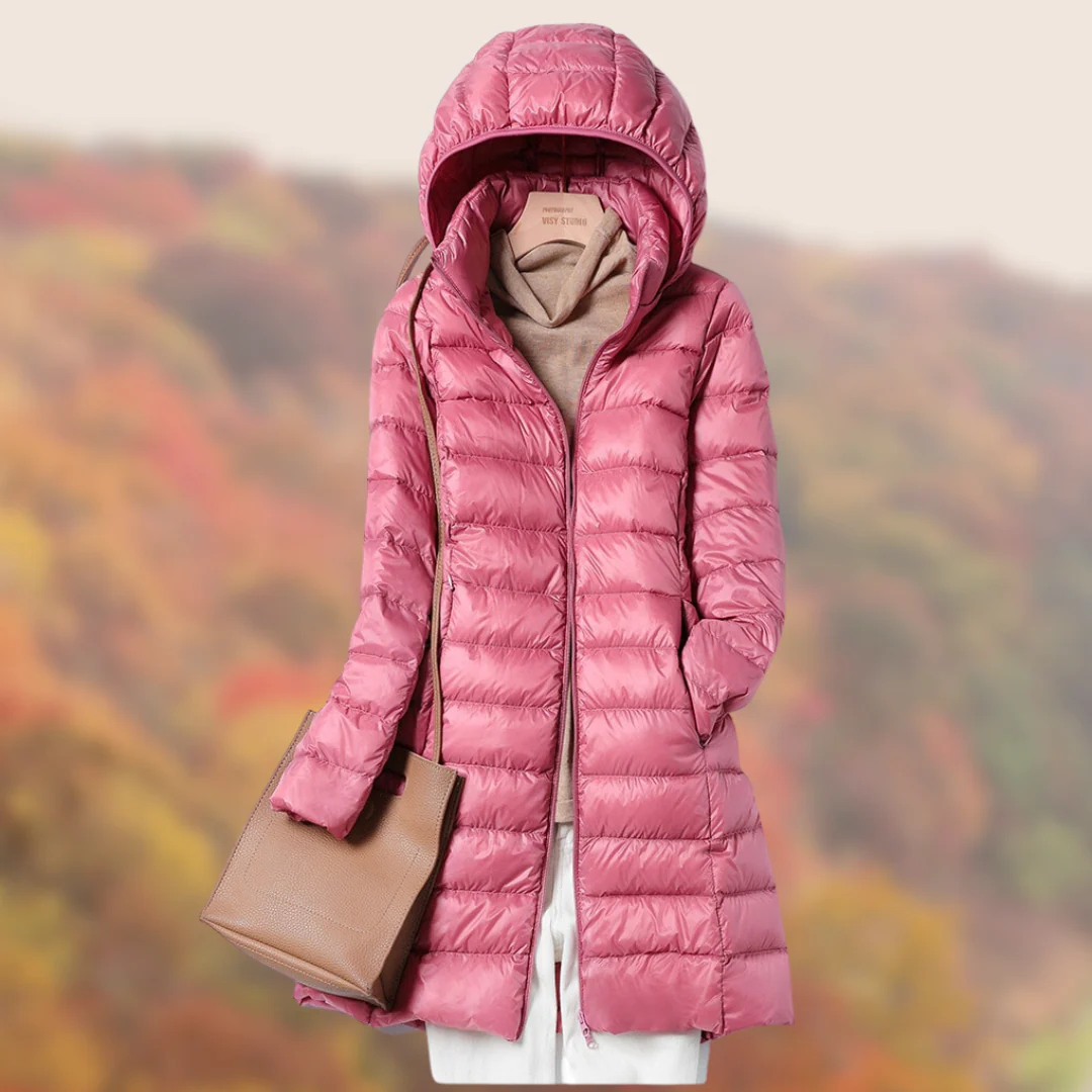 Waterproof Women’s Puffer Coat - Mid Thigh, Lightweight - Image 4