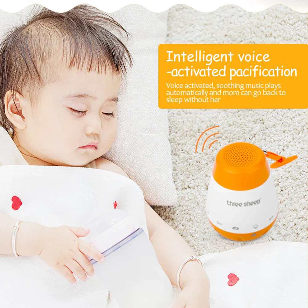White Noise Machine Voice Sensor Baby Sleep Soother Smart Lullaby Sound Machine Fall 2025 Sleep Training Aid - Image 5