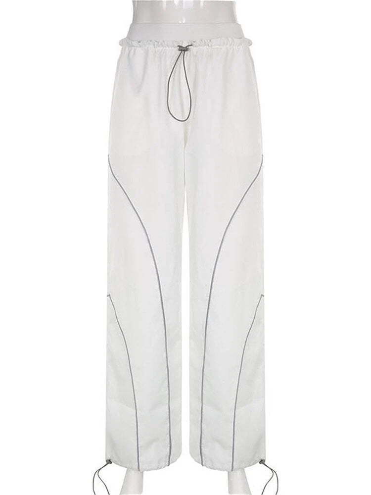 White Track Pants for Men, Comfortable Mens Sweatpants with Adjustable Waist and Pockets, Athletic Casual Wear - Image 5