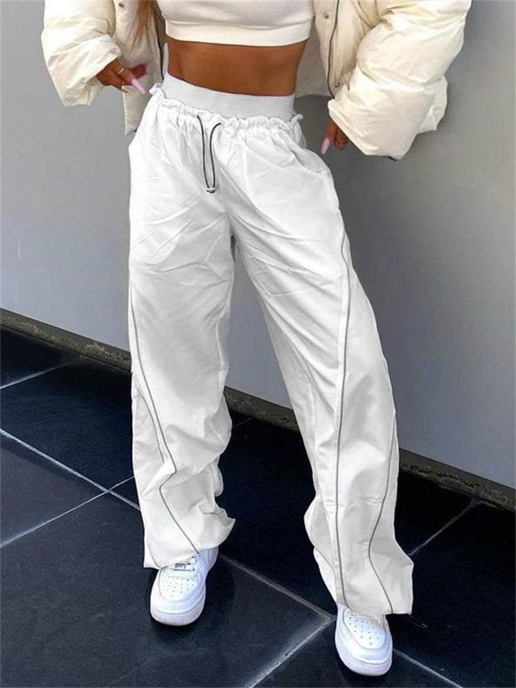 White Track Pants for Men, Comfortable Mens Sweatpants with Adjustable Waist and Pockets, Athletic Casual Wear - Image 7