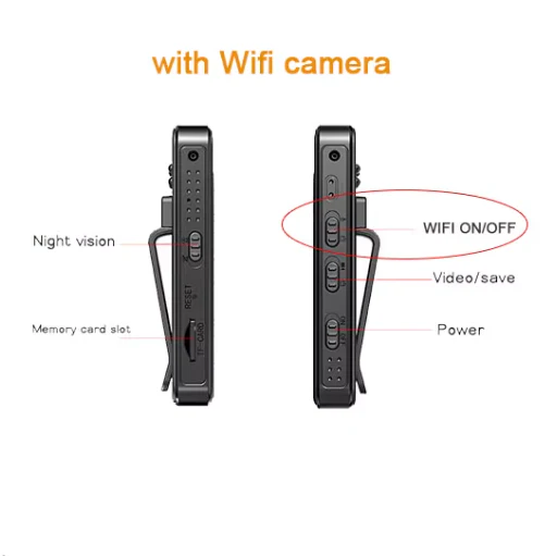 Wifi 1080P Body Mini Camera with Night Vision - Portable Police BodyCam, Infrared Camcorder for Indoor/Outdoor Use - Image 5