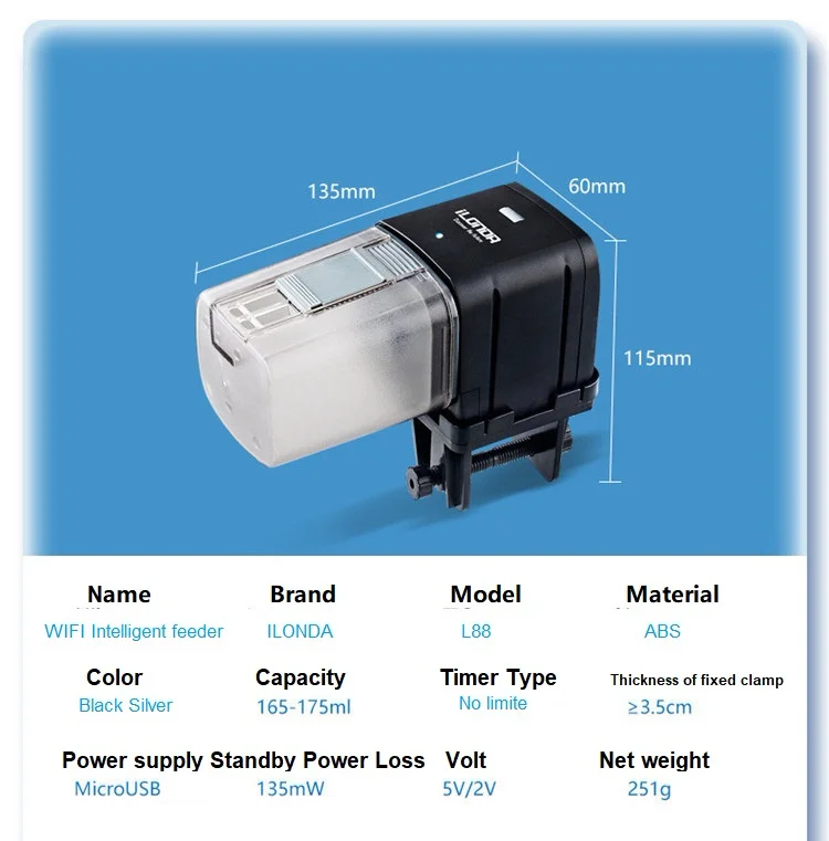 WiFi Fish Feeder 2L Hopper Automatic Aquarium Feeder Smart Home 2025 App And Voice Control Scheduled Feeding - Image 7