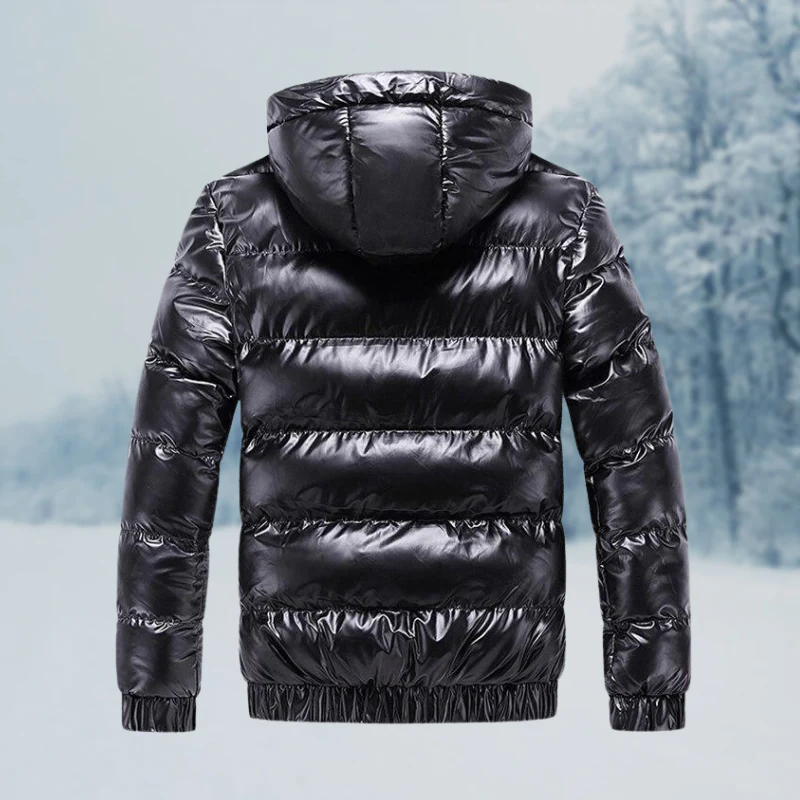 Windproof Men’s Puffer Jacket – Quilted Insulated Shell - Image 3