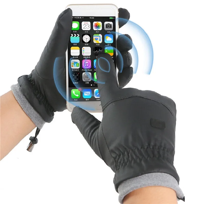 Winter Gloves Grey Thermal Ski Gloves Winter Essentials 2026 Touchscreen Compatible Windproof Waterproof Anti Slip - Image 3