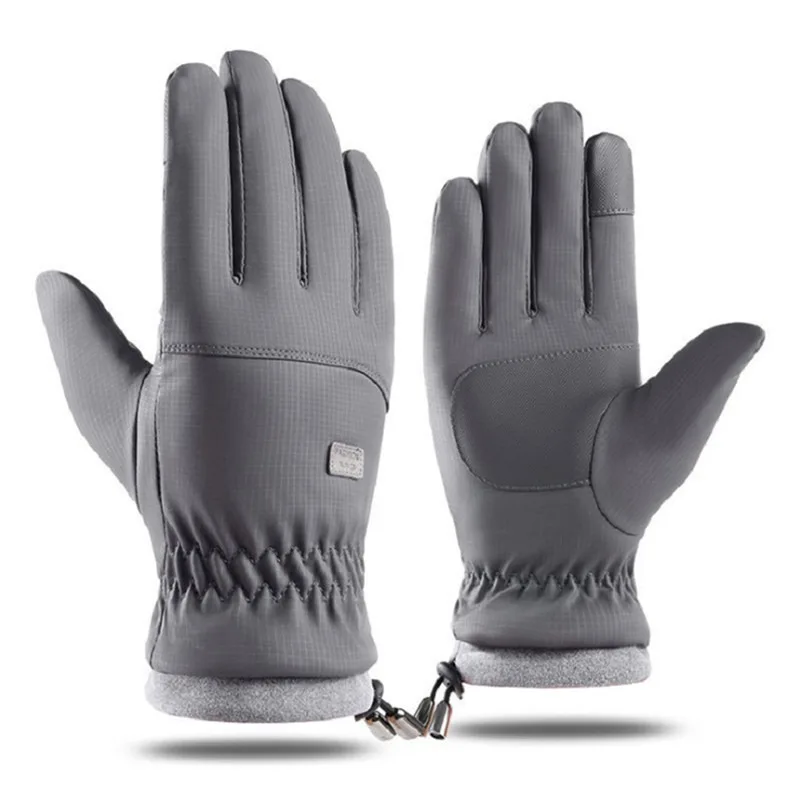 Winter Gloves Grey Thermal Ski Gloves Winter Essentials 2026 Touchscreen Compatible Windproof Waterproof Anti Slip - Image 7
