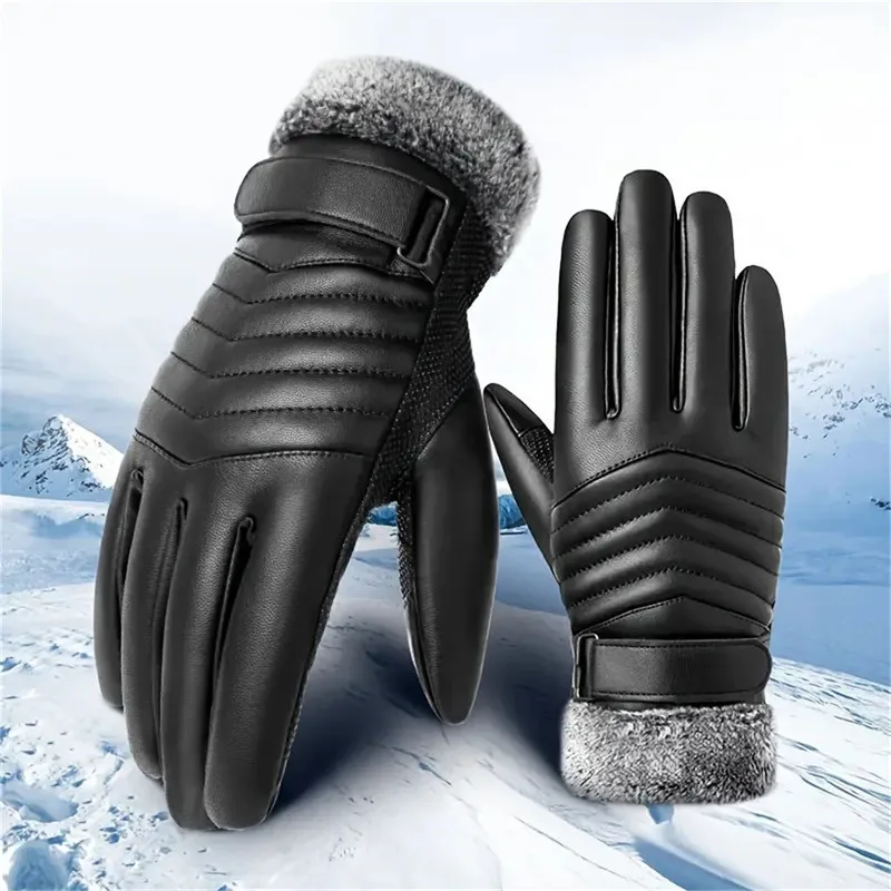 Winter Gloves Grey Thermal Ski Gloves Winter Essentials 2026 Touchscreen Compatible Windproof Waterproof Anti Slip - Image 8