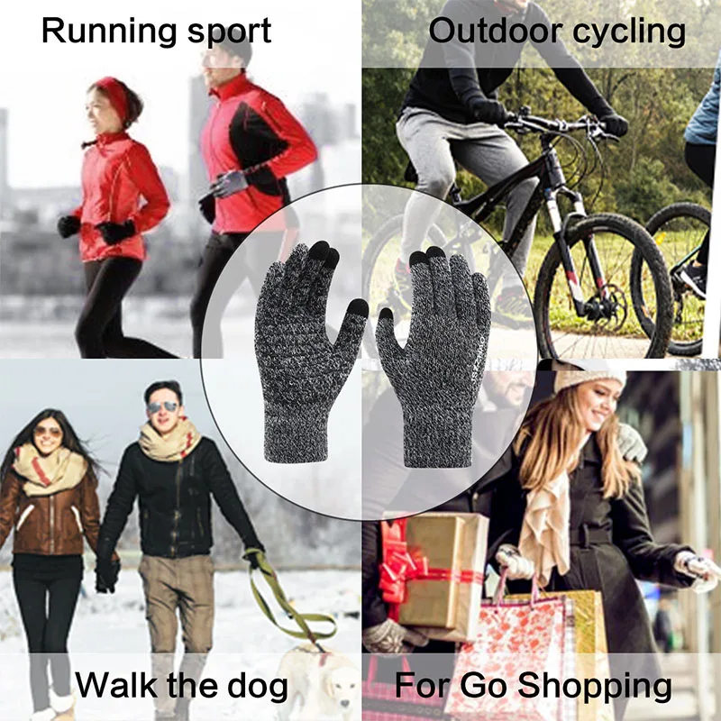 Winter Gloves Thermal Knit Touch Screen Gloves Winter Essentials 2026 Warmth For Running And Driving - Image 6