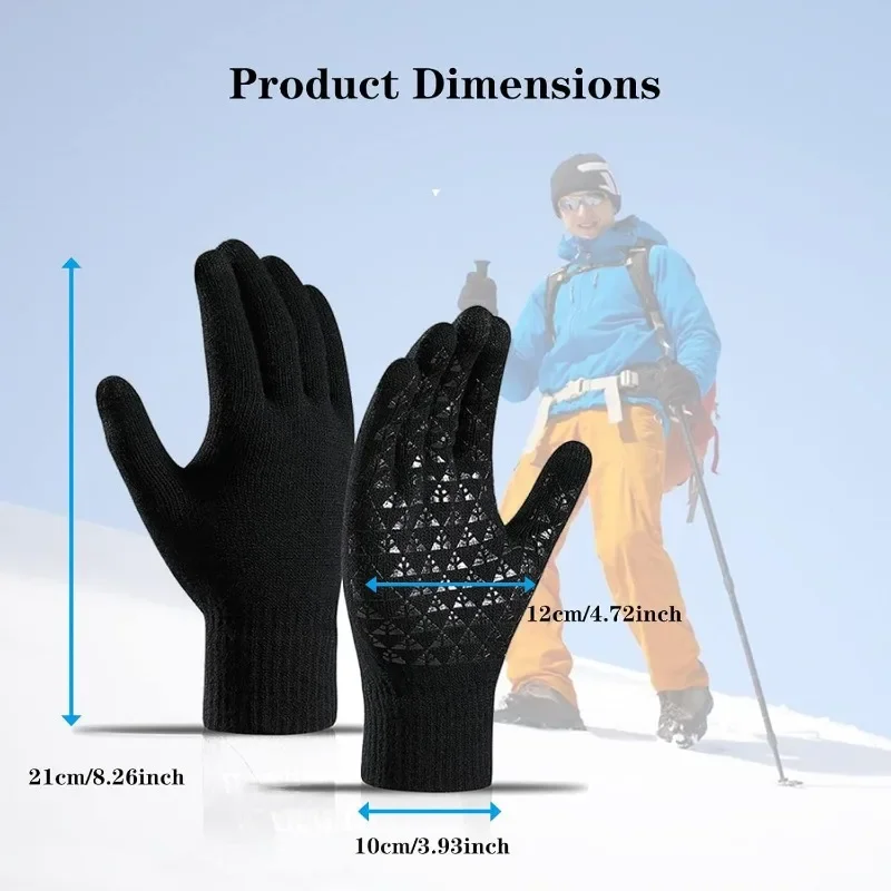 Winter Gloves Thermal Knit Touchscreen Outdoor Running Cycling Driving 2026 Winter Essentials Gift - Image 5