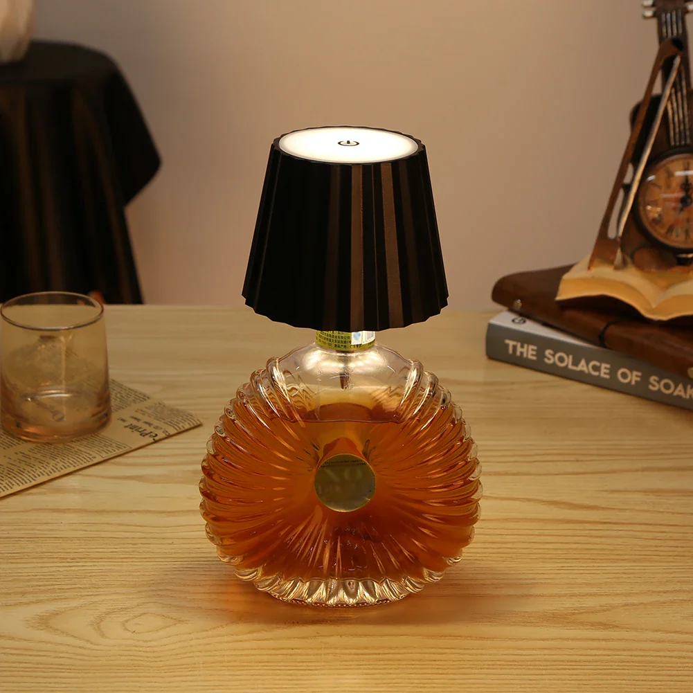 Wireless Bottle Lamp Touch Control LED Light - Rechargeable Home Decor for Dining & Parties - Image 2