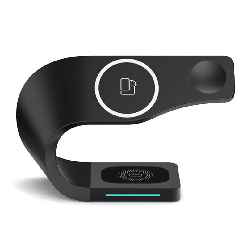 Wireless Charging Station 4 In 1 MagSafe Black Minimalist