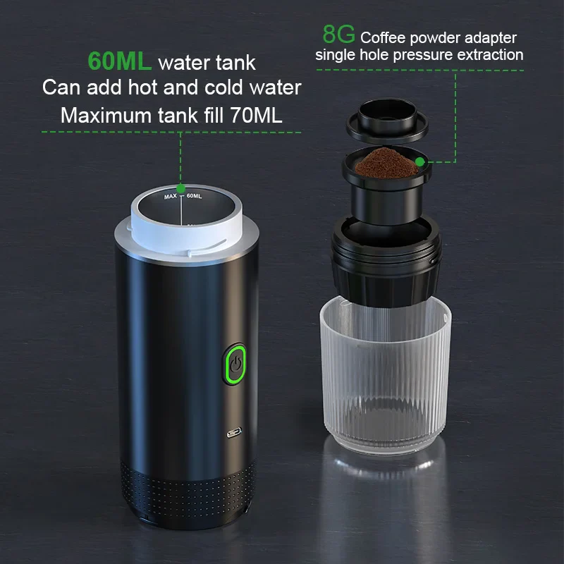 Portable Espresso Machine Wireless 3 In 1 Travel Car Camp - Image 12