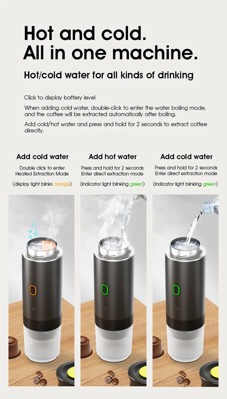 Portable Espresso Machine Wireless 3 In 1 Travel Car Camp - Image 16