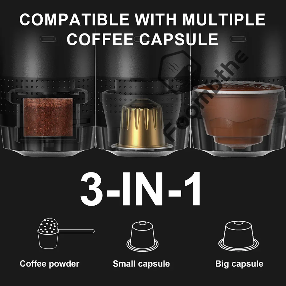 Portable Espresso Machine Wireless 3 In 1 Travel Car Camp - Image 6