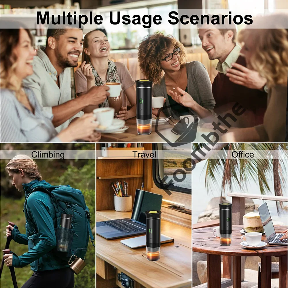 Portable Espresso Machine Wireless 3 In 1 Travel Car Camp - Image 9