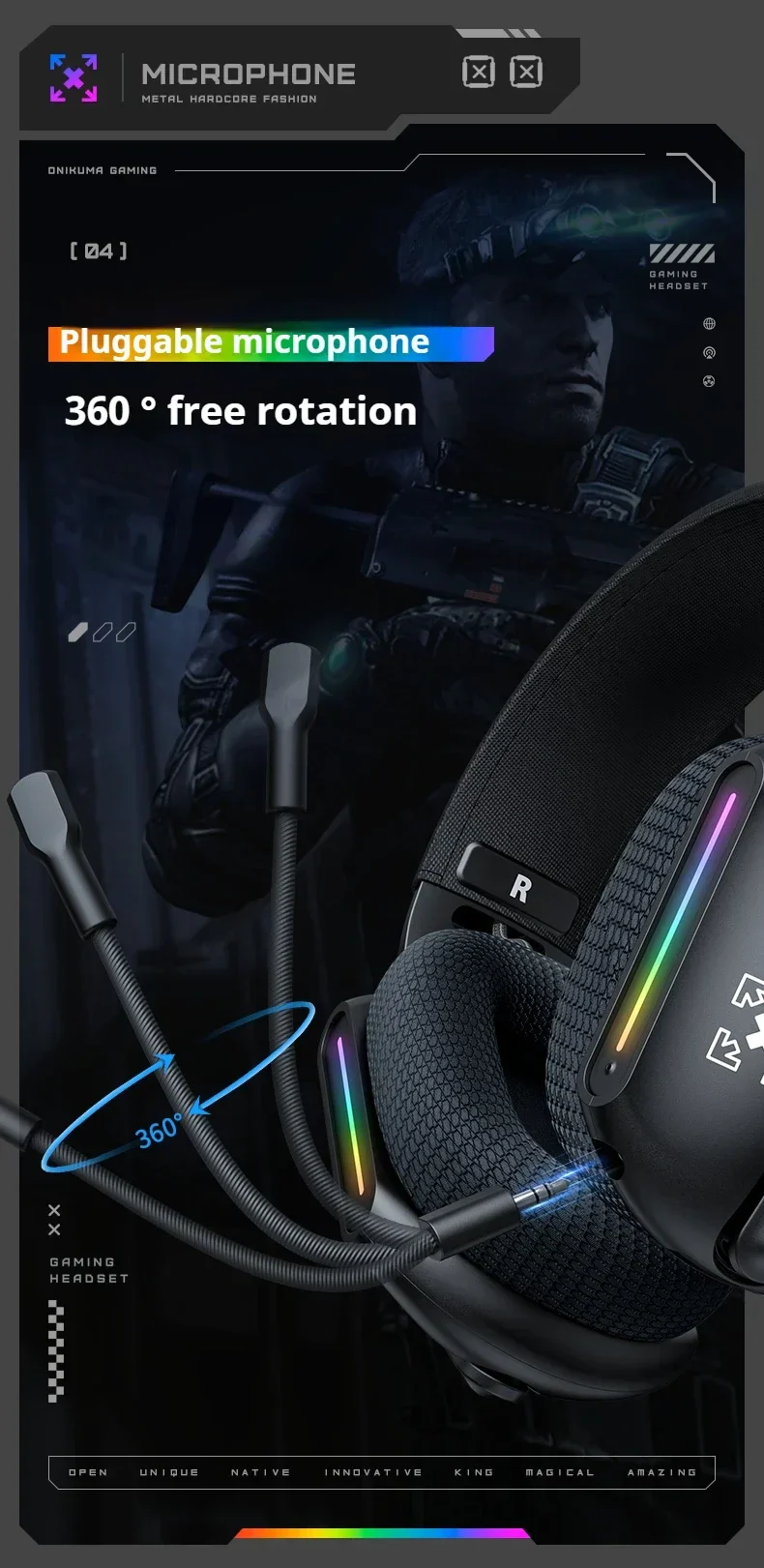 Wireless Gaming Headset Tri Mode Bluetooth Wired Immersive - Image 12