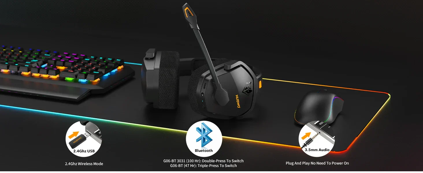 Wireless Gaming Headset With Mic Active Noise Cancellation - Image 10