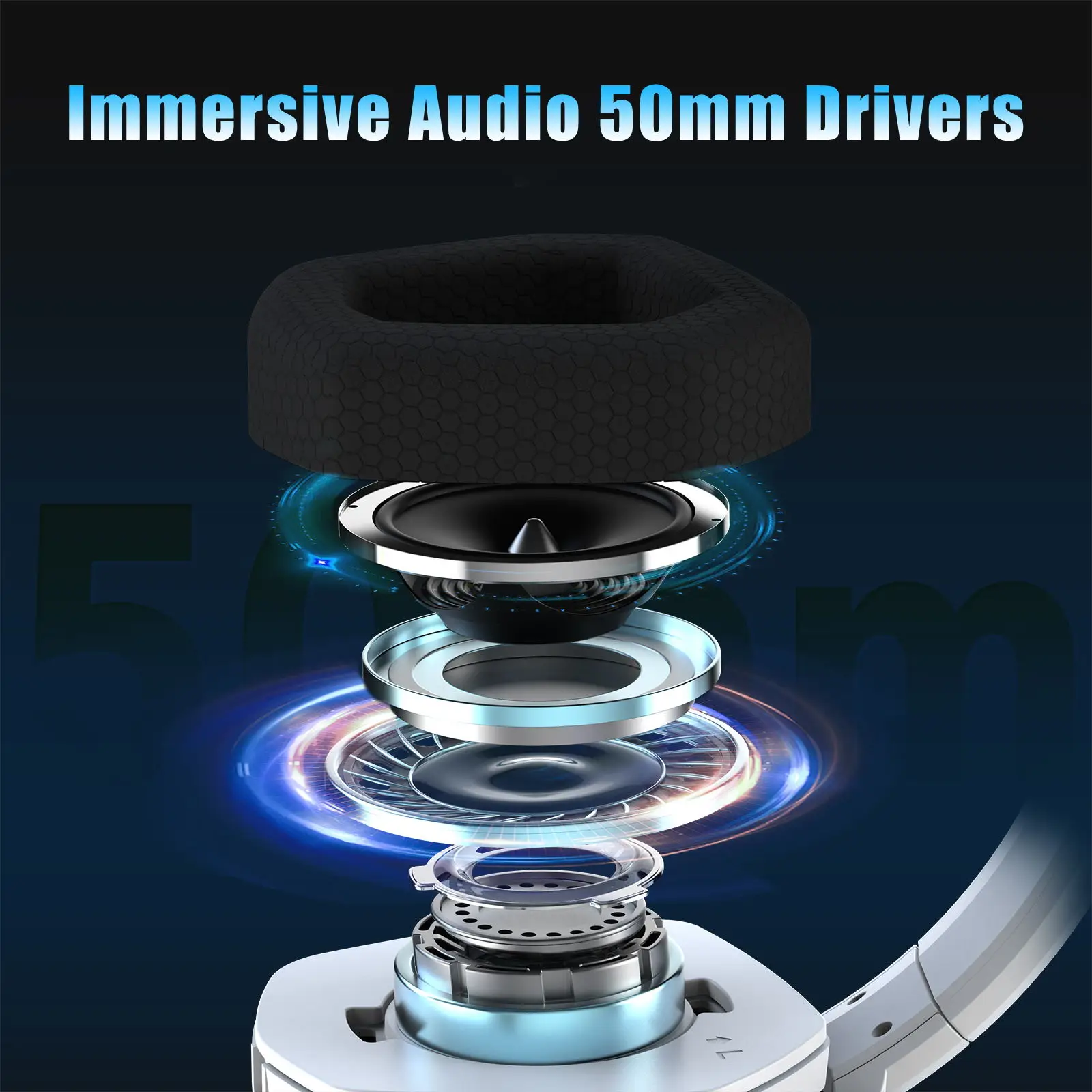 Wireless Gaming Headset With Mic Active Noise Cancellation - Image 3