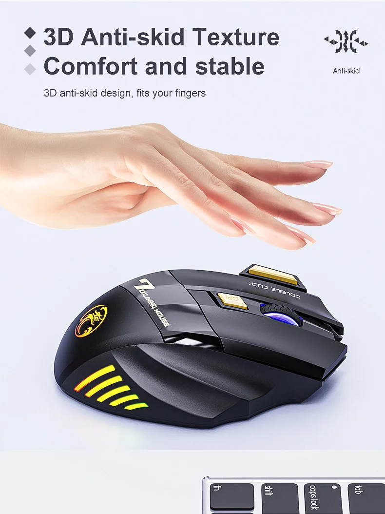 Wireless Gaming Mouse 3200DPI Dual Mode Rechargeable - Image 15
