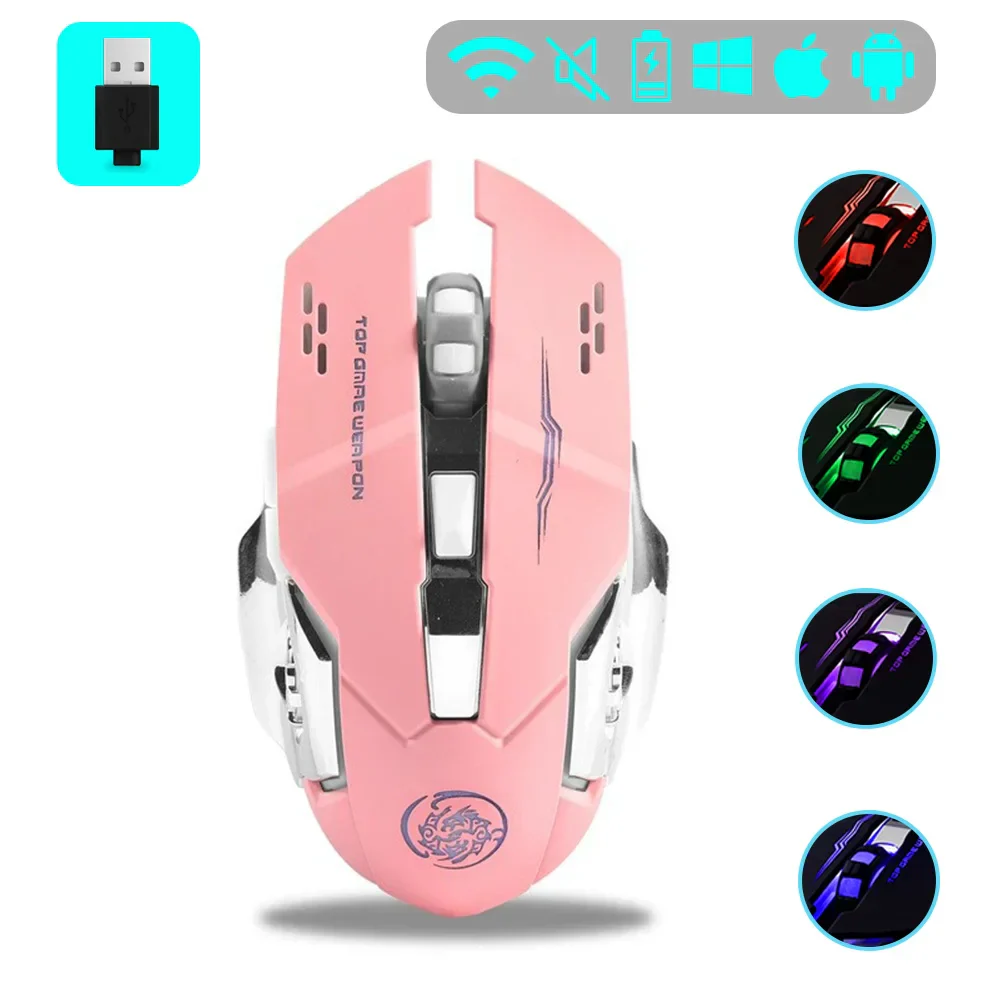 Wireless Gaming Mouse Rechargeable Silent RGB Backlight - Image 10