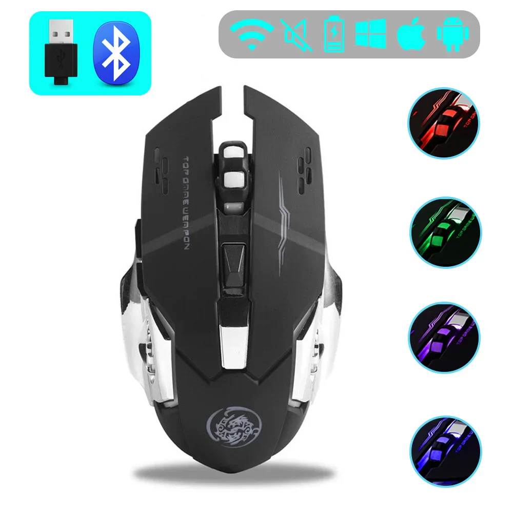 Wireless Gaming Mouse Rechargeable Silent RGB Backlight - Image 11