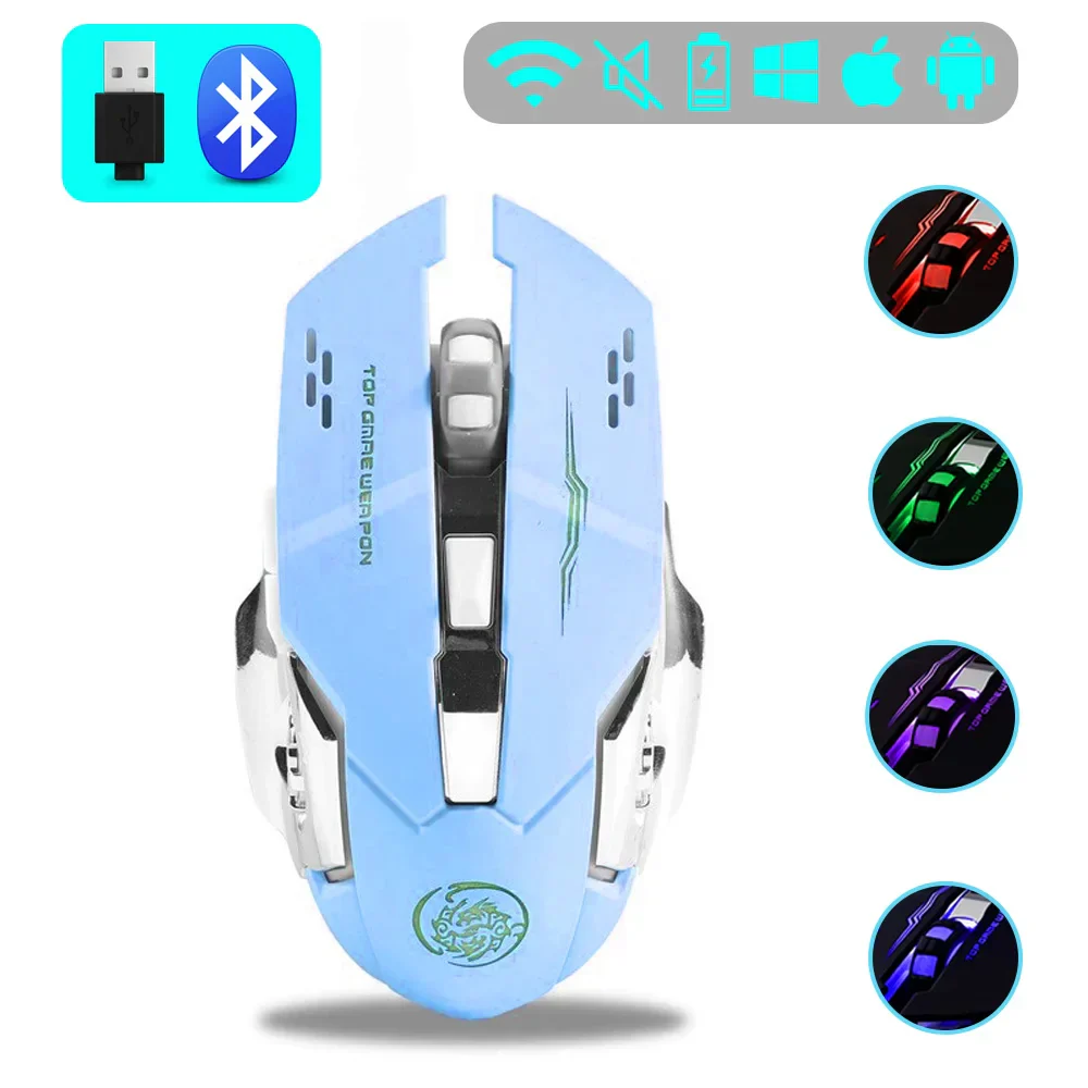 Wireless Gaming Mouse Rechargeable Silent RGB Backlight - Image 7