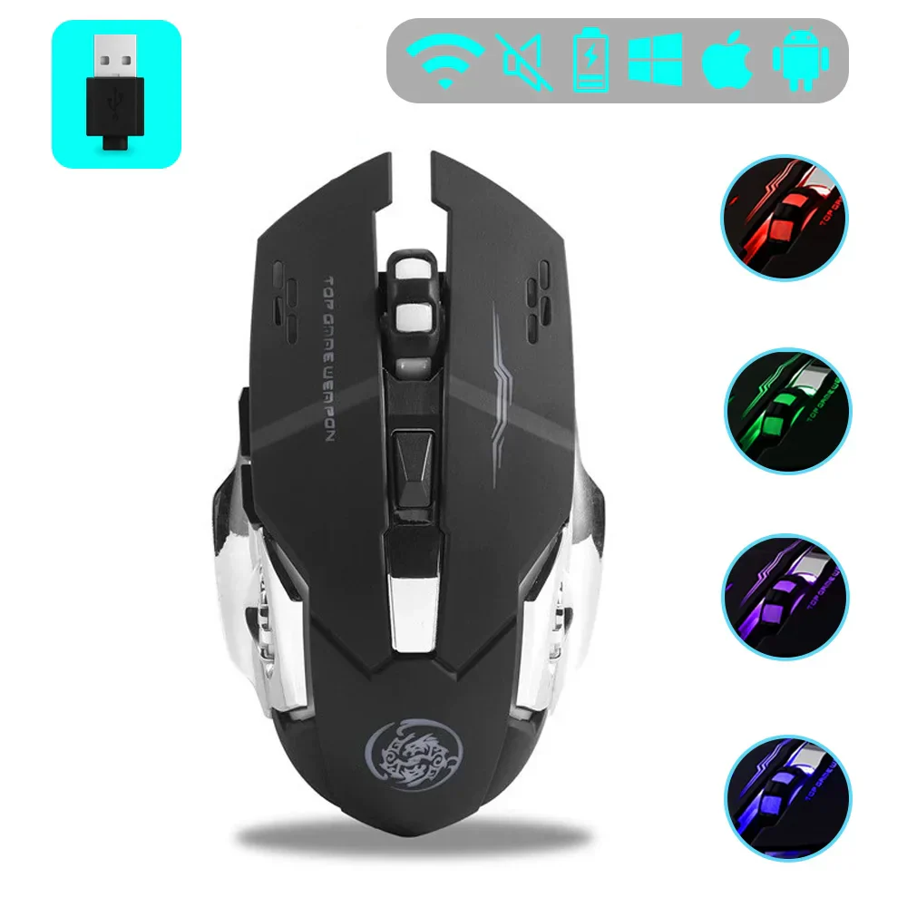 Wireless Gaming Mouse Rechargeable Silent RGB Backlight - Image 8