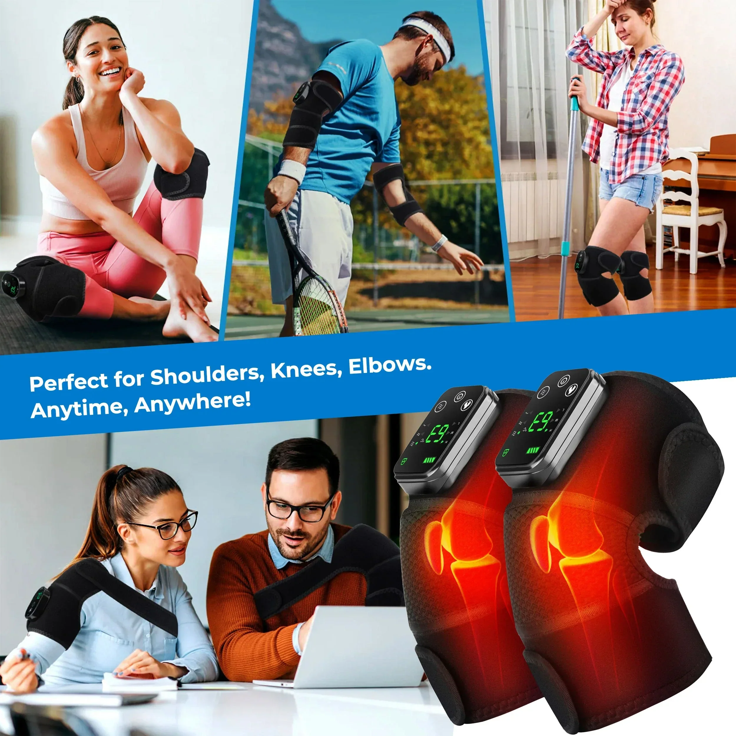 Wireless Heated Massager 3 In 1 Knee Elbow Shoulder - Image 5