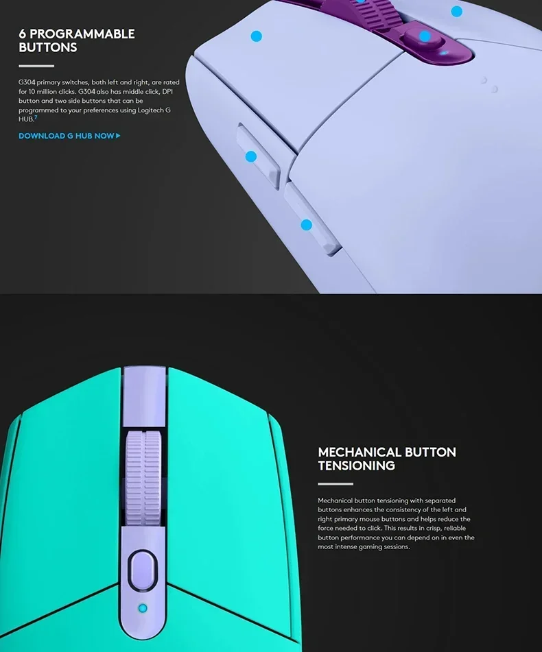 Wireless Lightweight Gaming Mouse HERO Sensor 12K DPI - Image 7