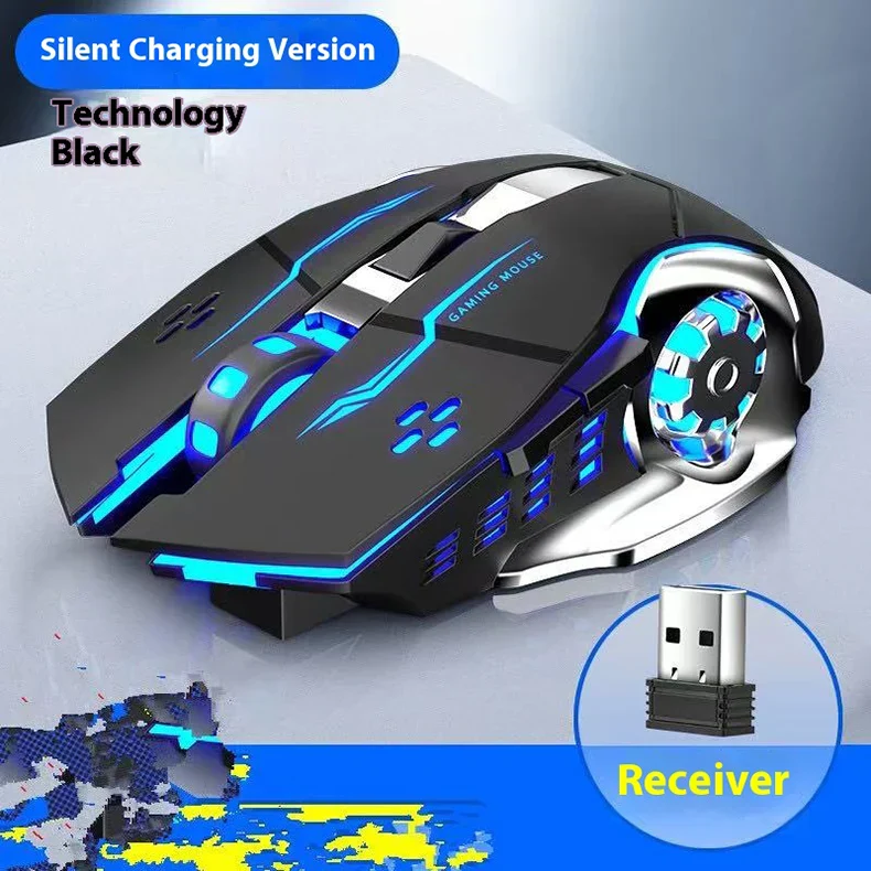 Wireless Rechargeable Gaming Mouse Bluetooth Silent Backlit - Image 17