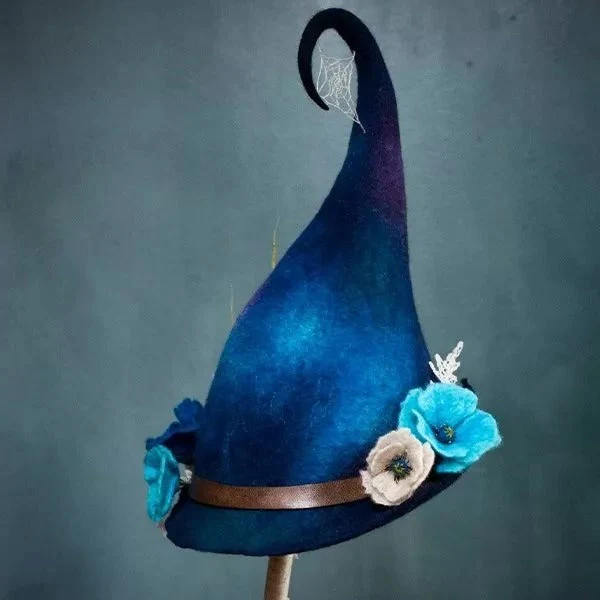 Witch Hat Felt Merino Handmade Halloween 2025 Costume - Image 4