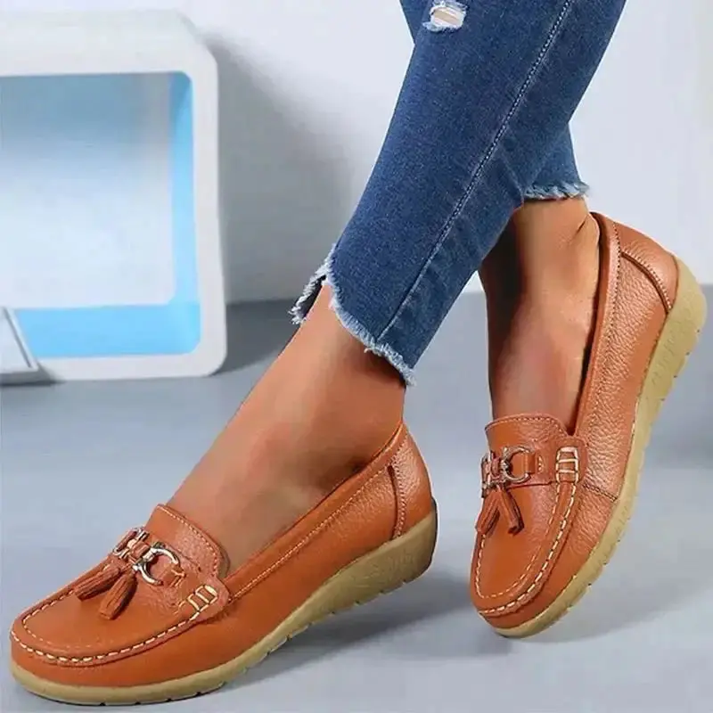 Women's Orthopedic Moccasins, Breathable PU Leather Ladies Moccasin Shoes for Comfort and Support - Image 15