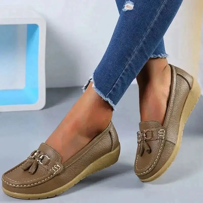 Women's Orthopedic Moccasins, Breathable PU Leather Ladies Moccasin Shoes for Comfort and Support - Image 39