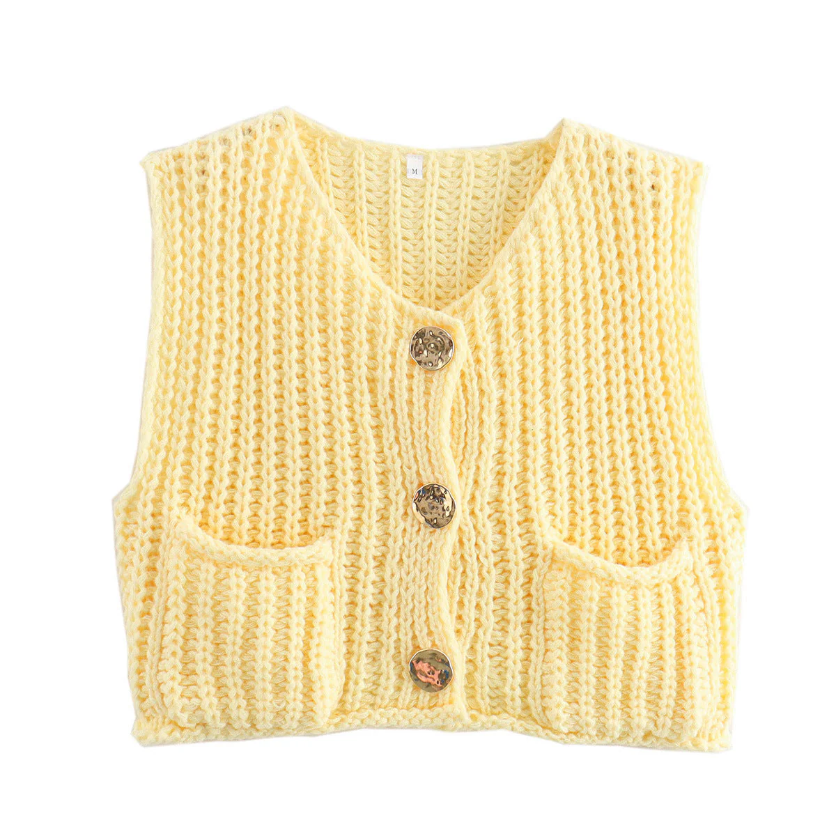 Women's Sleeveless Knitted Vest with Pockets, Comfortable Fit Sweater Vest for Casual and Formal Wear - Image 17