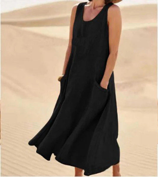 Womens Summer Dress with Pockets, Casual Knee-Length Cotton Dress for Everyday Comfort and Style - Image 19