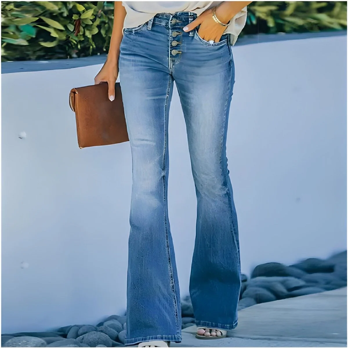 Women's Vintage Jeans, Sculpting Fit, High Waist, Soft Breathable Denim, Casual Everyday Wear, Various Sizes Available - Image 3