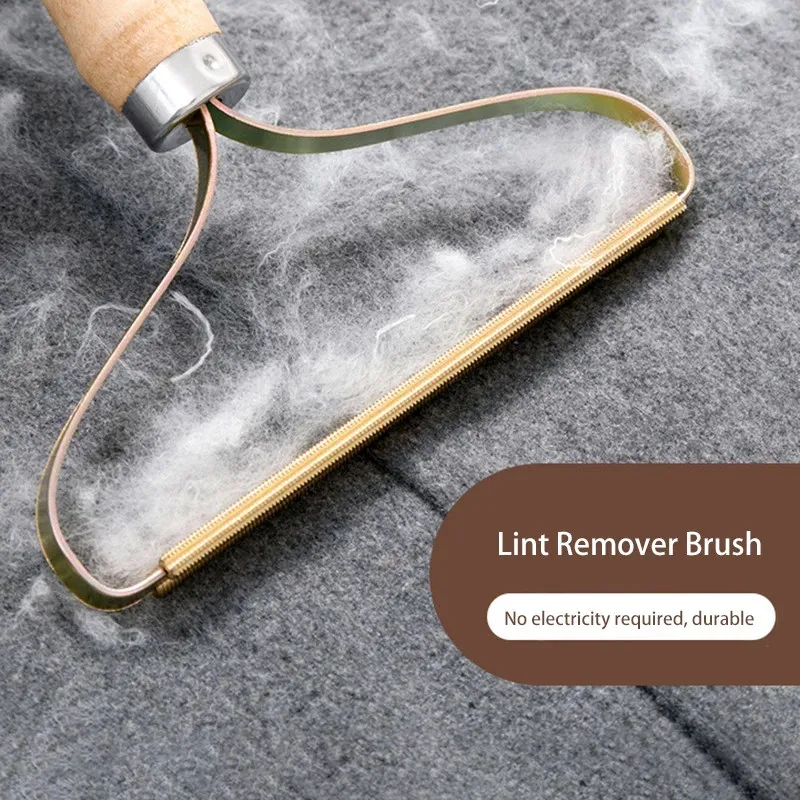 Wooden Brush Portable Lint Remover Pet Hair Cleaning Tool - Image 5