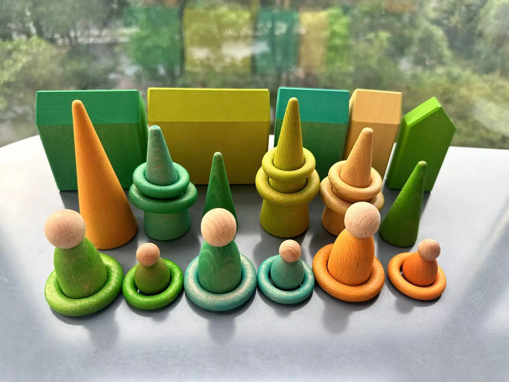 Wooden Building Blocks Pastel Nordic Stacking Play Set Fall 2025 Eco Friendly Imaginative Play Gift - Image 21