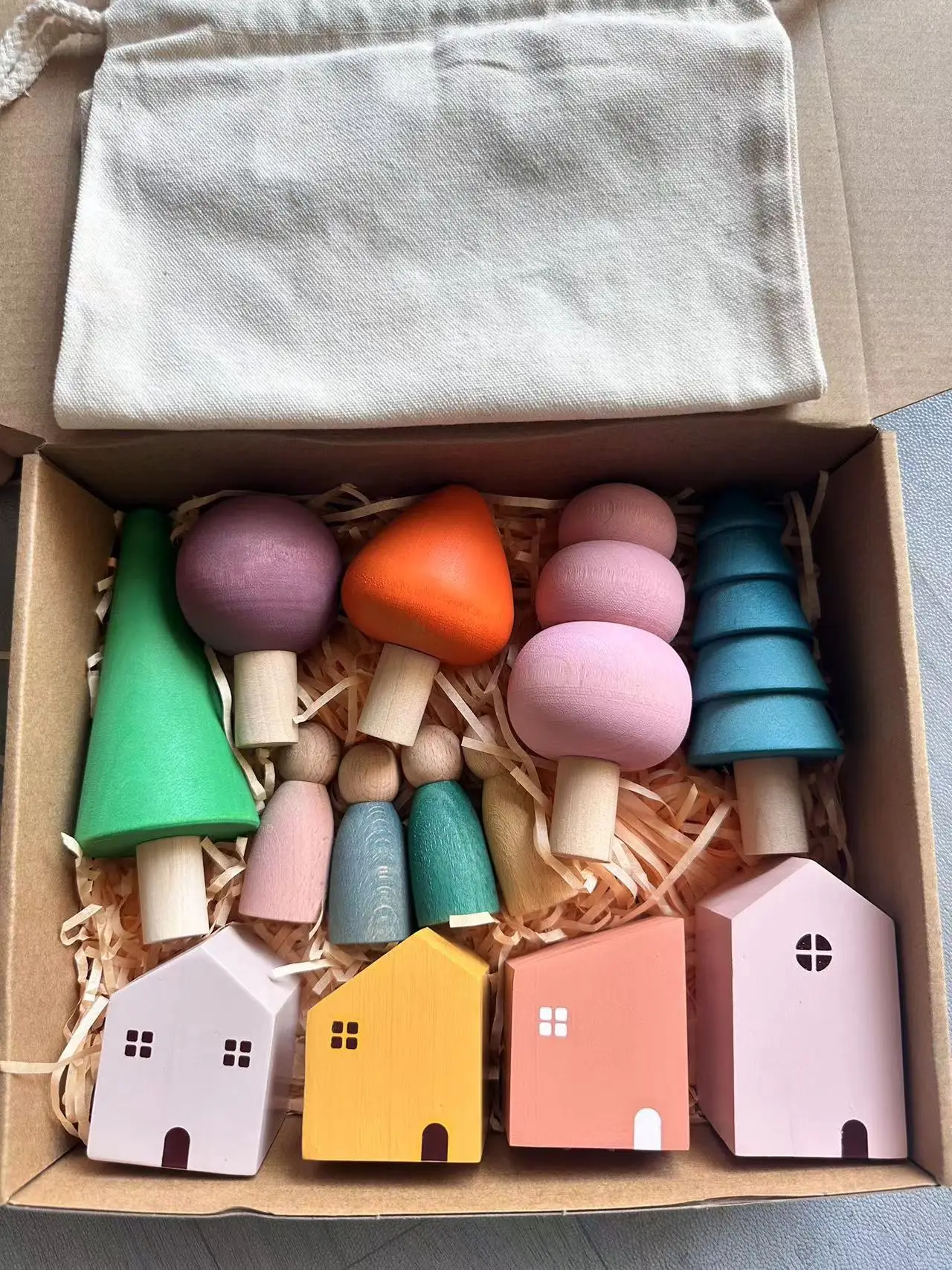 Wooden Building Blocks Pastel Nordic Stacking Play Set Fall 2025 Eco Friendly Imaginative Play Gift - Image 9