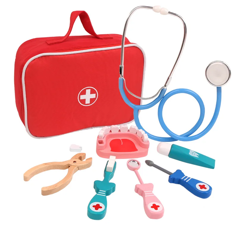 Wooden Doctor Playset - Educational Medical Toy for Kids, Imaginative Role-Playing Fun - Image 3