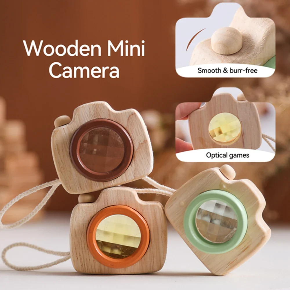 Wooden Montessori Camera Toy for Kids, BPA Free, Lightweight, Sensory Play Gift for Toddlers and Young Children - Image 5
