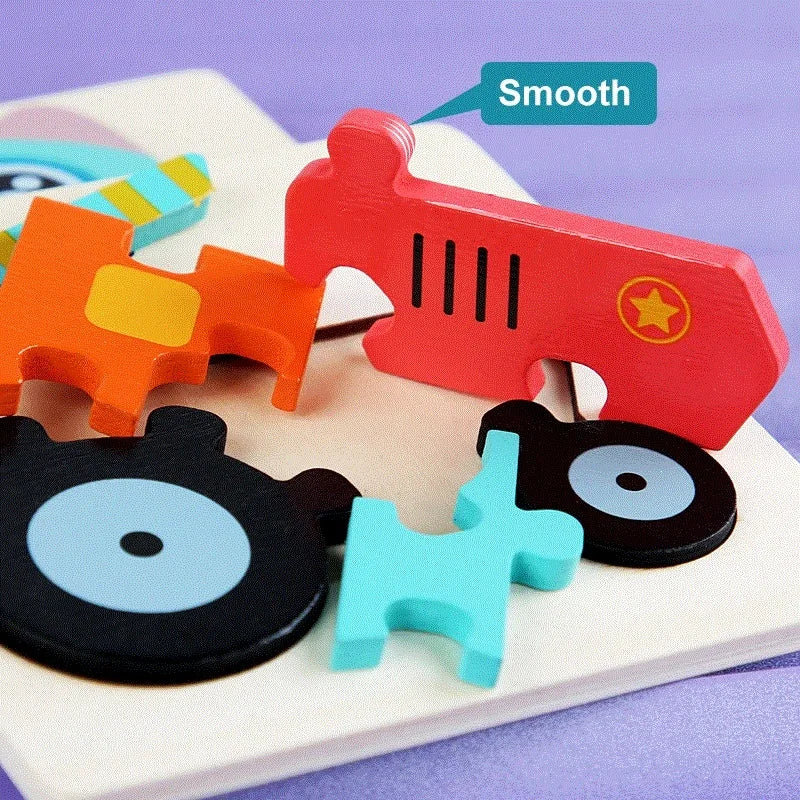 Wooden Puzzle Montessori Animals Educational Toy for Kids - Image 4