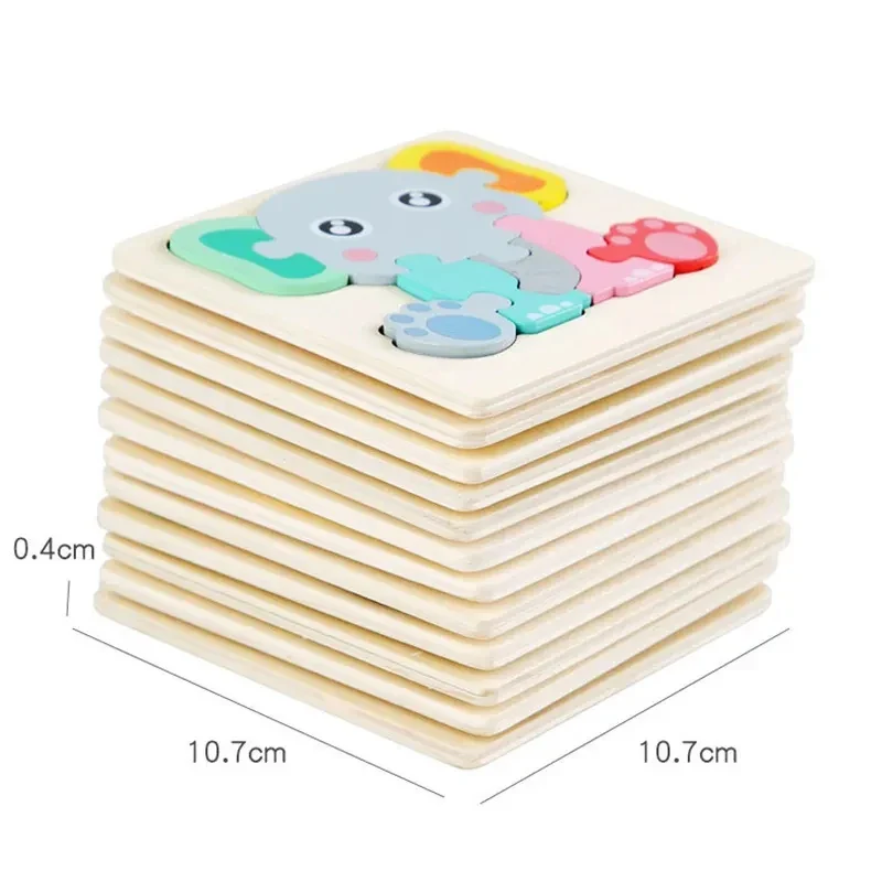 Wooden Puzzle Montessori Animals Educational Toy for Kids - Image 5