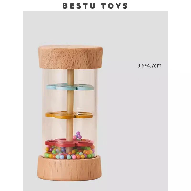 Wooden Rain Sound Pipe Toy - Fun Hourglass Music Shaker for Infants, Early Education Gift, Engaging Simulation Rain Sounds - Image 6