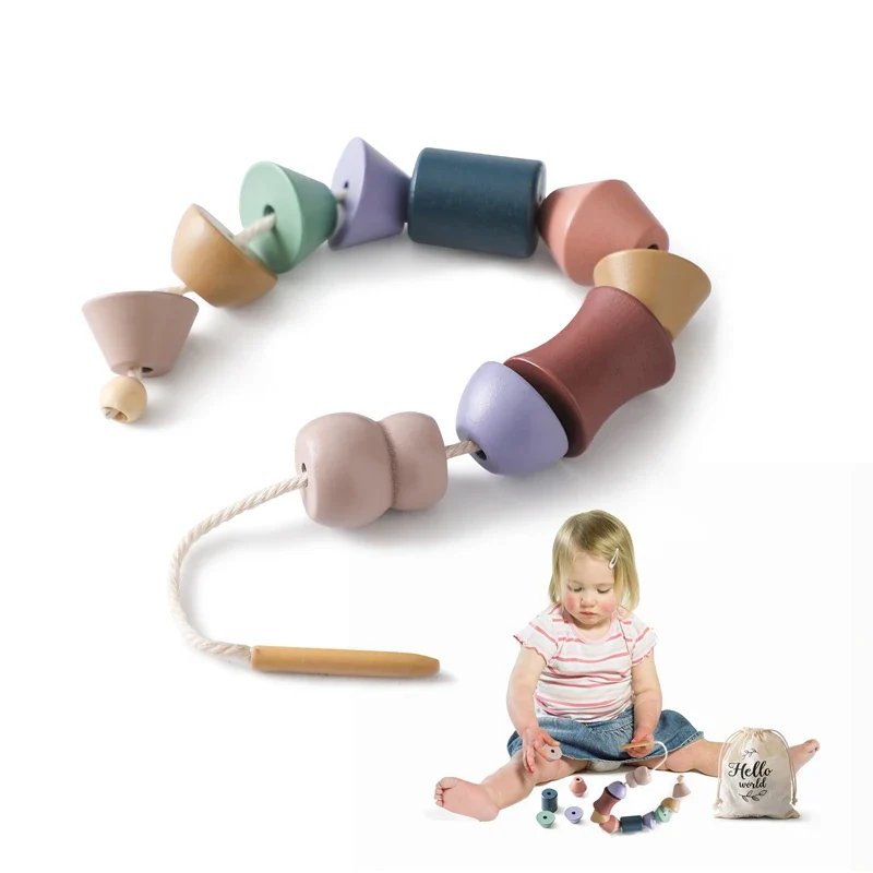 Wooden Stacking Toy Set for Babies and Toddlers, Montessori Animal Threading Toy, Educational Fine Motor Skills Development - Image 6