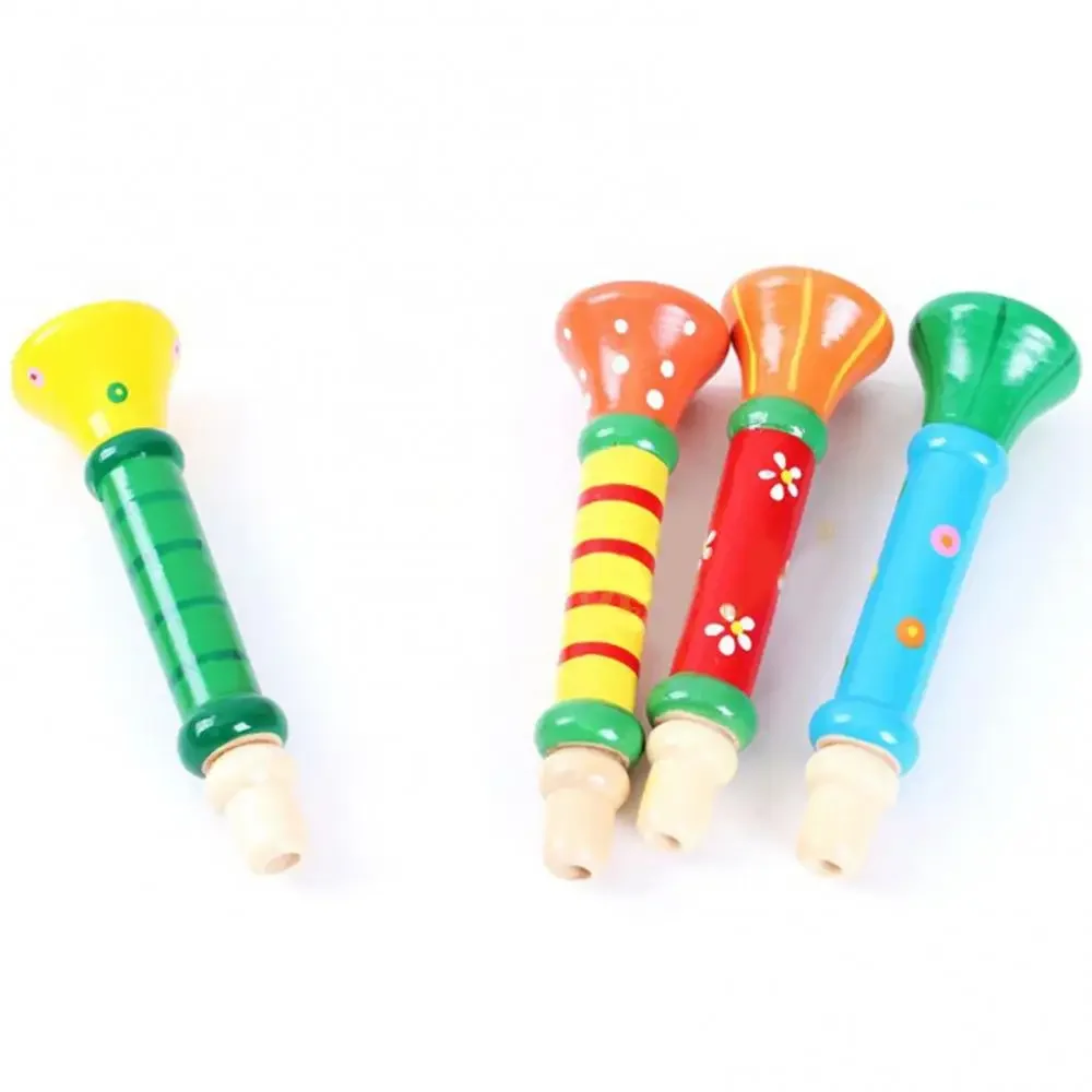 Wooden Trumpet Toy Horn Whistle - Musical Instrument for Kids, Early Educational Montessori Sound Training - Image 4