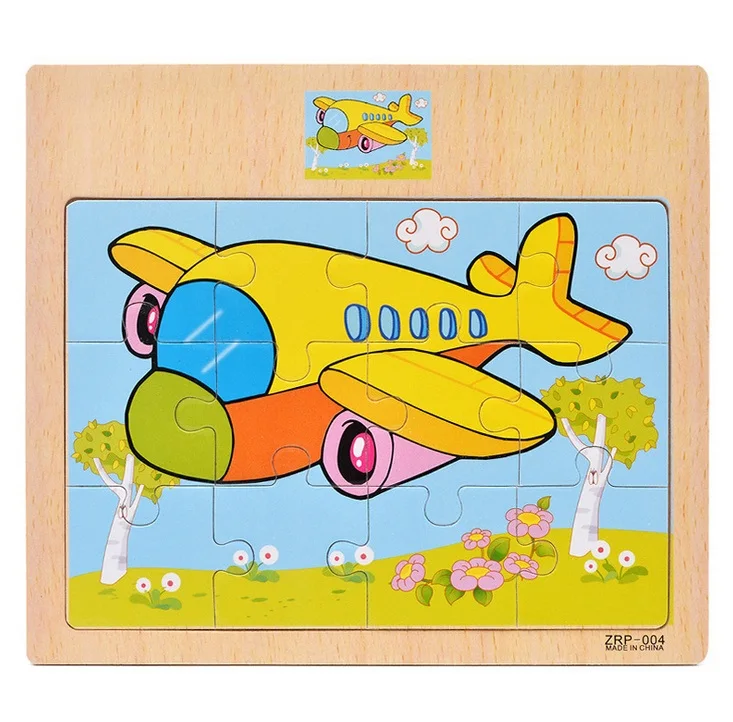 Wooden Vehicle Animal Puzzles for Kids Educational Gift - Image 6