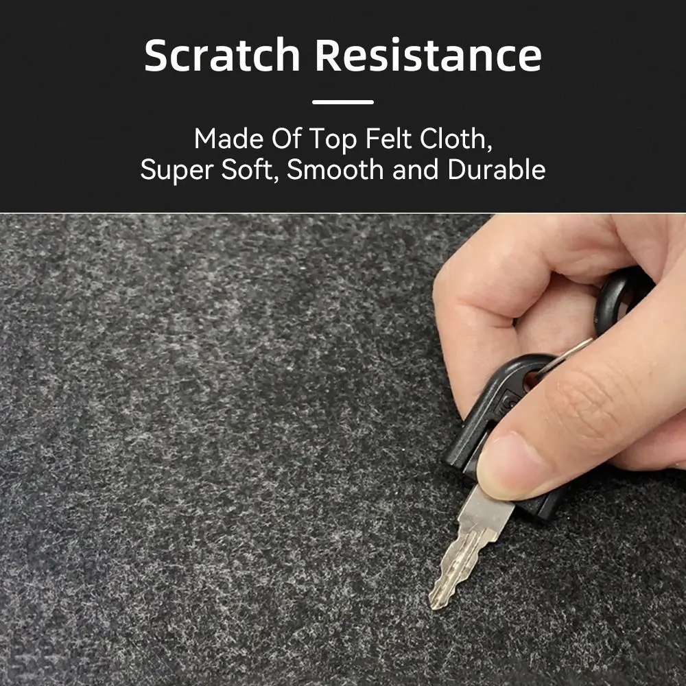 Wool Felt Mouse Pad Accessories - Non-Slip Desk Protector for Home Office Use - Image 3