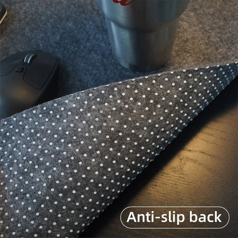 Wool Felt Mouse Pad Accessories - Non-Slip Desk Protector for Home Office Use - Image 4