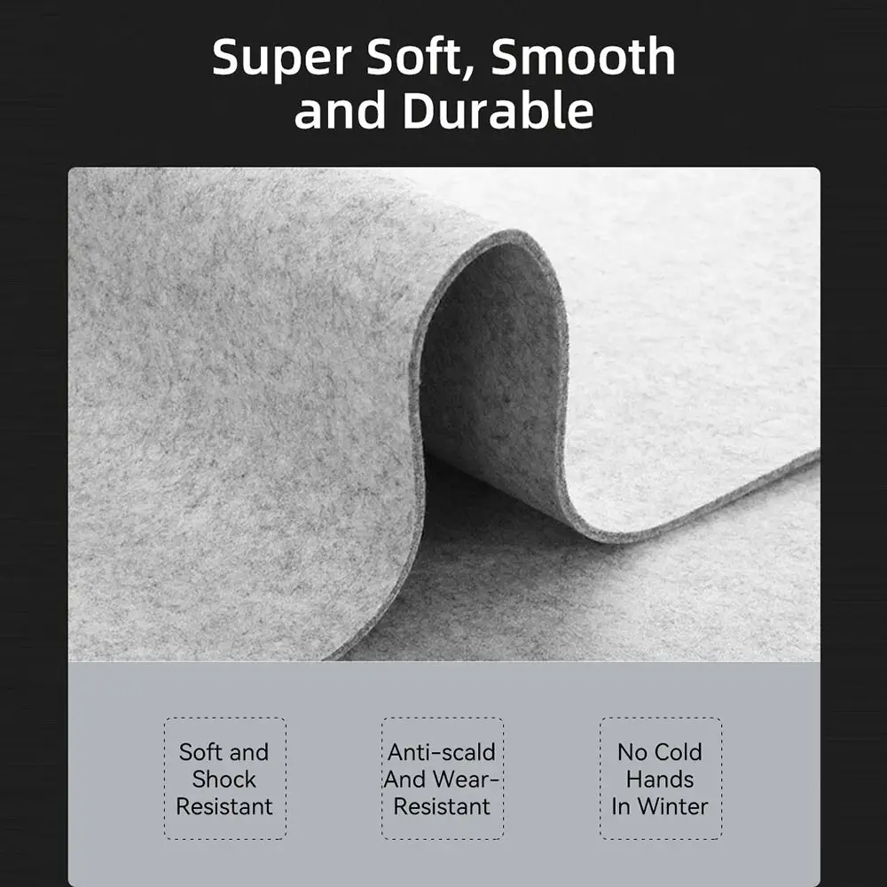 Wool Felt Mouse Pad Accessories - Non-Slip Desk Protector for Home Office Use - Image 5