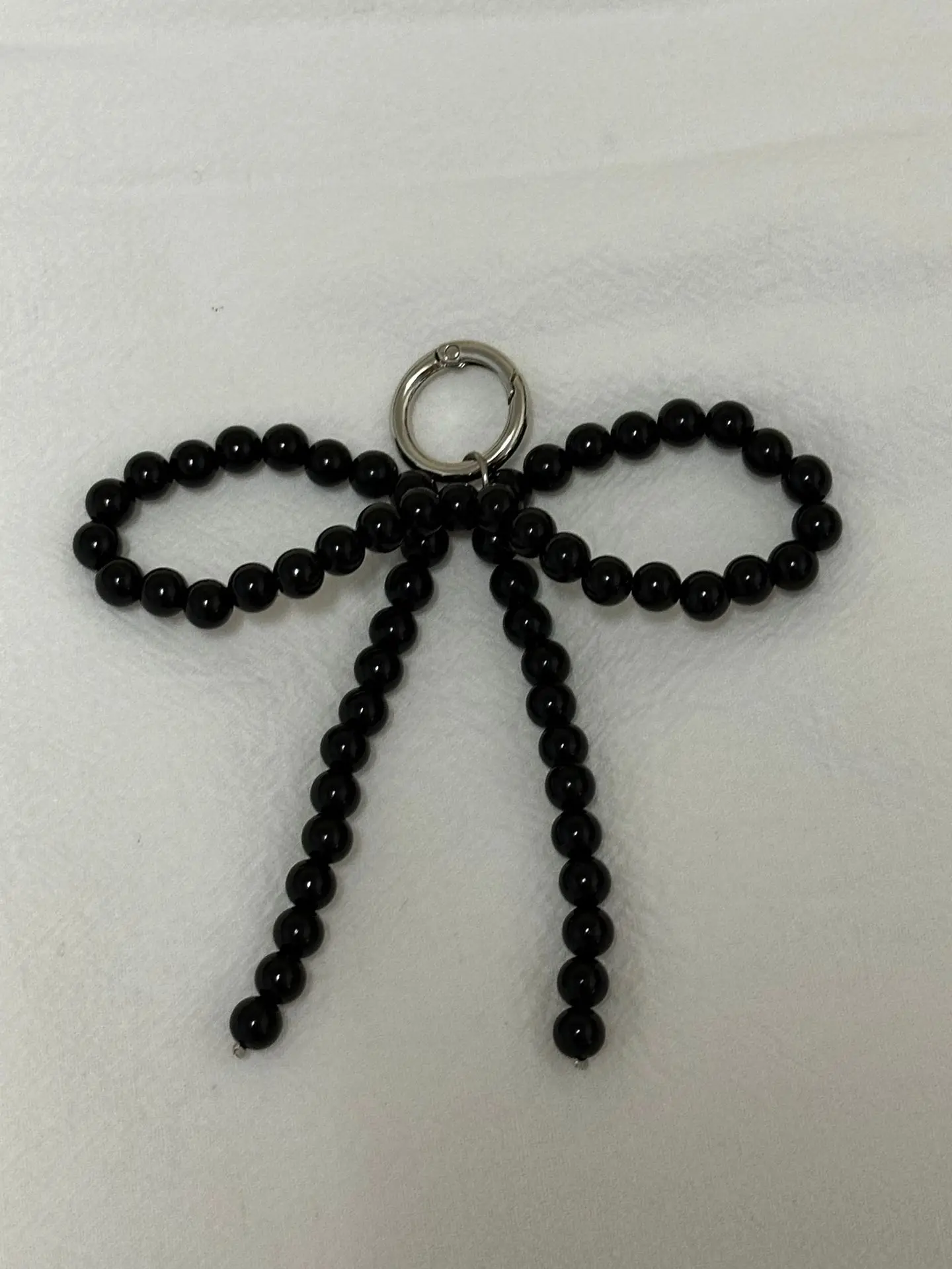Beaded Pearl Bow Keychain Y2K Bag Charm Cute Gift Accessory - Image 11